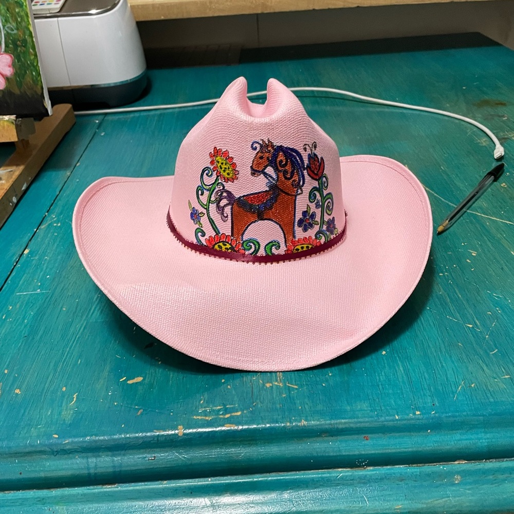 Pink cowboy hat